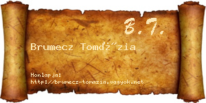 Brumecz Tomázia névjegykártya
